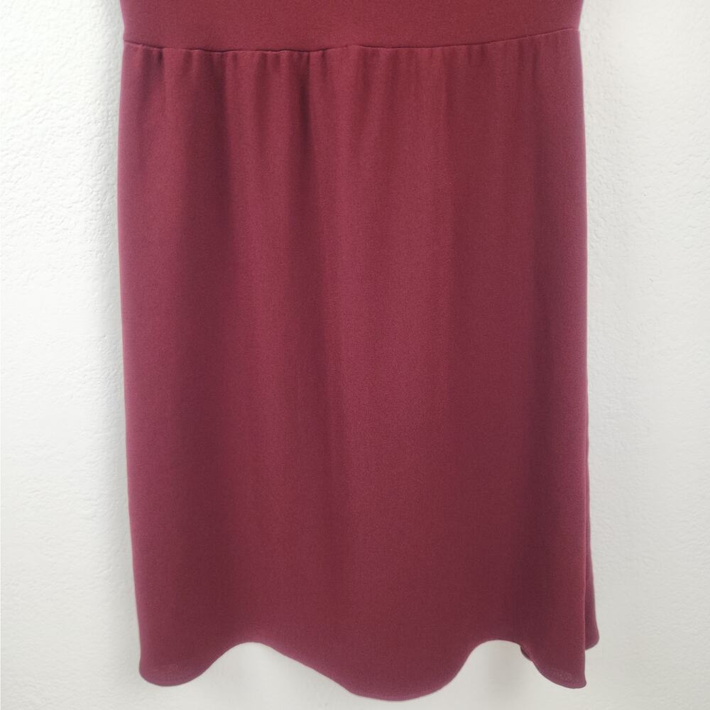 L'autre Chose Burgundy Dress Size 38 Italian US 6 Sleeveless Knee Length NWT - Picture 6 of 9